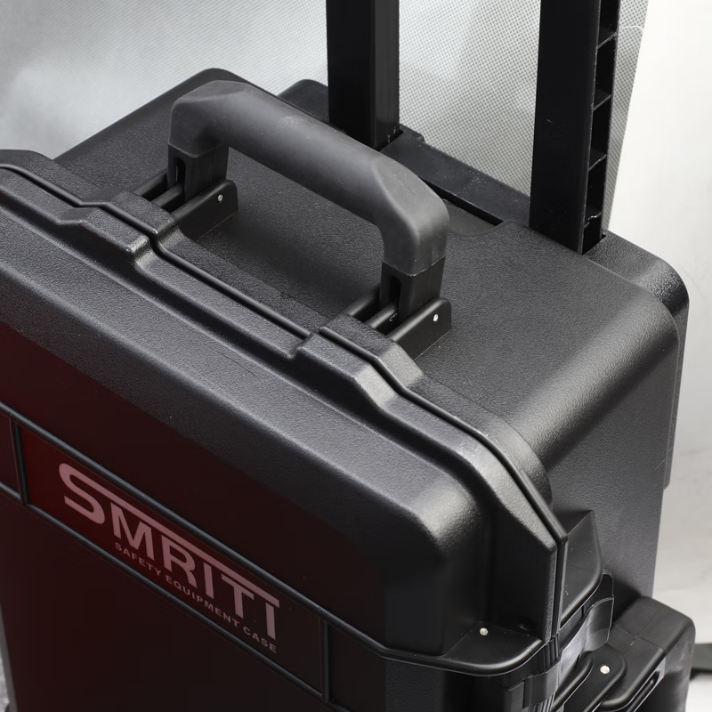 SMRITI heritage protective box black large trolley box thickened waterproof and dustproof multi-functional equipment tool box S6548 black empty box