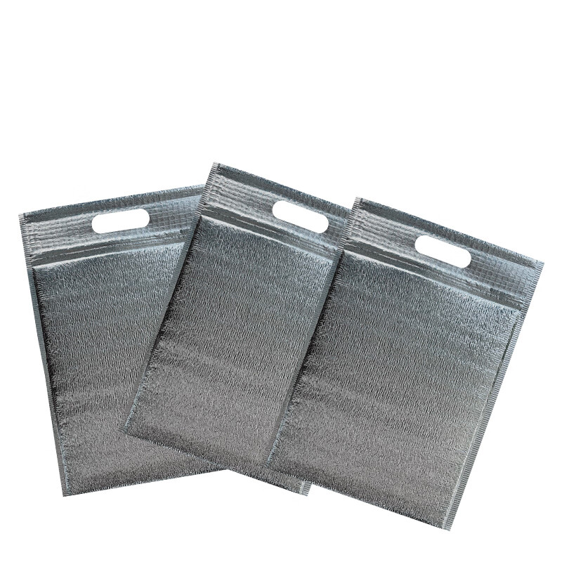 Shabao three-dimensional self-sealing aluminum foil thermal insulation bag (3 pieces + 6 ice bags) cold, hot and fresh-keeping takeaway bag