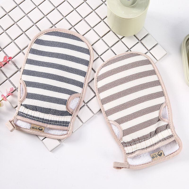 Korean magic bath towel, good for rubbing, strong mud removal, thickened double-sided back rub gloves, no rub, old lady bath towel, light blue bath gloves