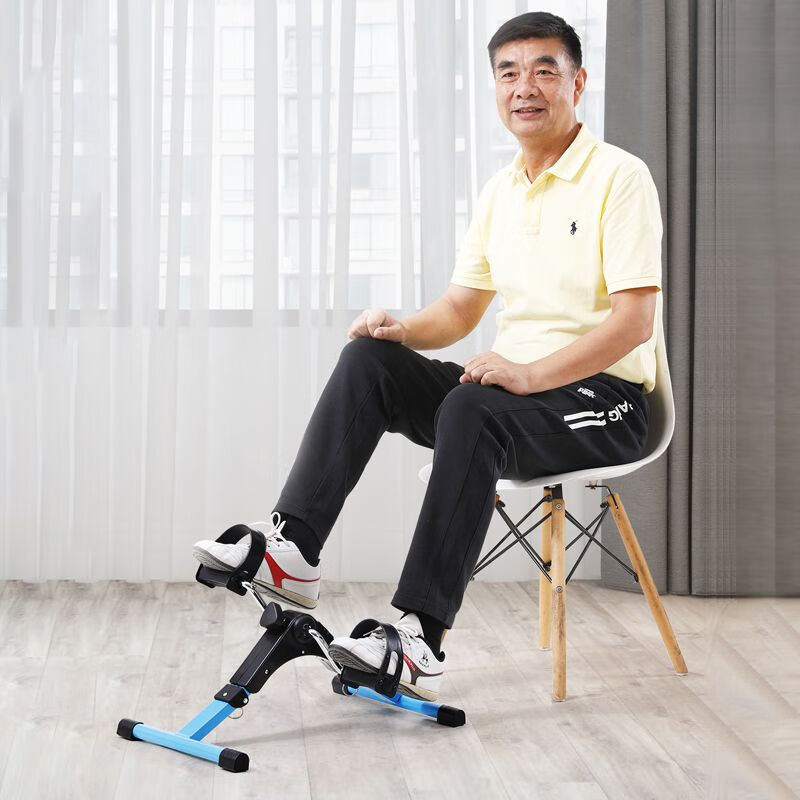 Keting Elderly Indoor Sports Equipment Ankle Knee Leg Muscle Atrophy Rehabilitation Folding Step Folding Folding Free Installation/Blue