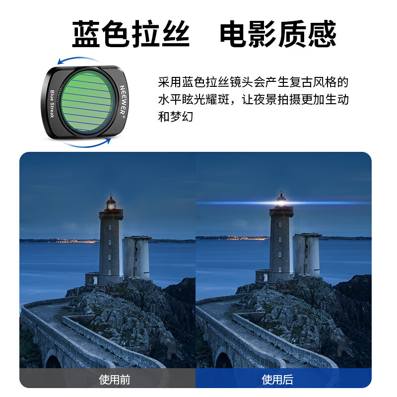 NEEWER DJI DJI pocket3 filter magnetic quick release ND/UV/CPL/black soft pocket 3 movie lens shooting light reduction polarization light reduction starlight special effect augmentation filter accessory