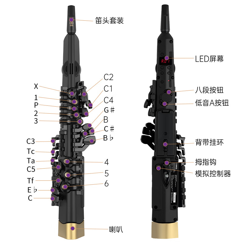 Yamaha (YAMAHA) YDS128C electronic saxophone electric wind instrument professional grade imported original + official standard gift package