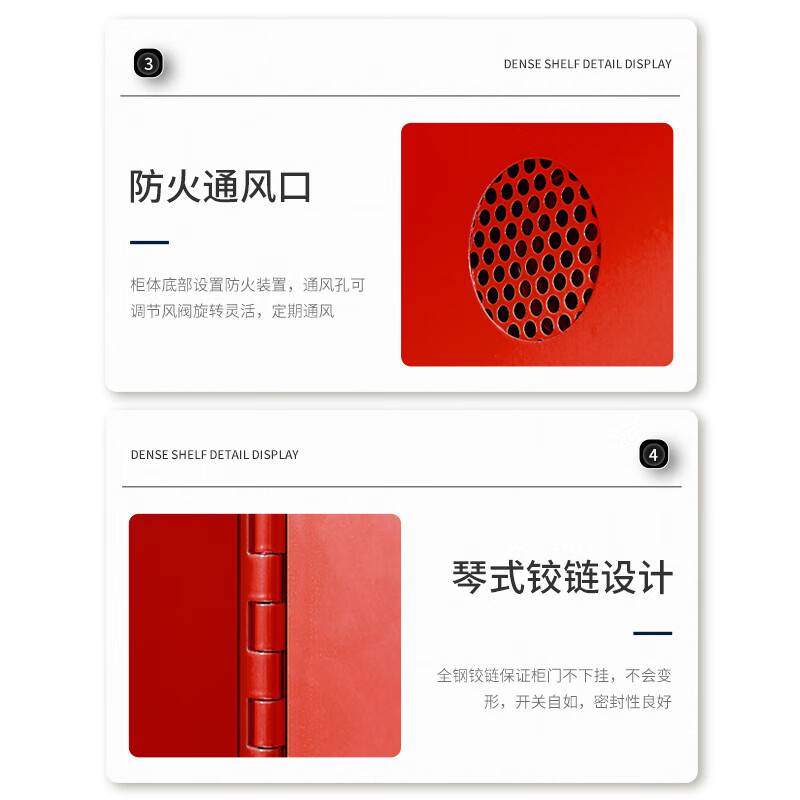 KINKOCCL industrial explosion-proof cabinet chemical safety cabinet storage cabinet fire-proof hazardous chemicals storage cabinet weak acid and weak alkali cabinet flammable and explosive dangerous goods cabinet 90 gallon red