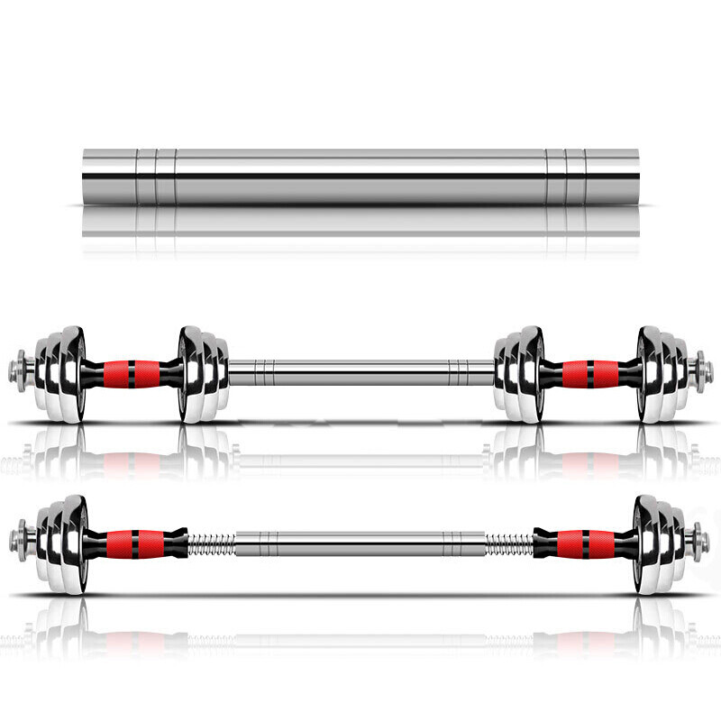 Chengyue Electroplated Dumbbell Barbell 15kg Men's and Women's Sports and Fitness Equipment Adjustable and Detachable Combination Set CY-024