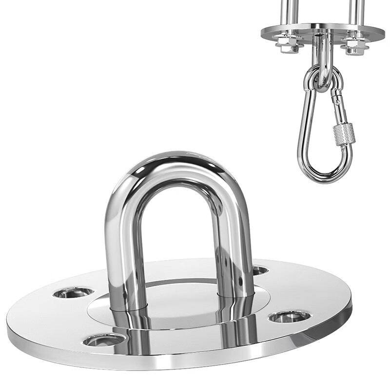 Fengji 304 stainless steel, aerial hammock yoga sandbag bag, swing hanging plate, ring fixing buckle, hook and hook collection, 304 fixed plate, 4 internal expansion screws included