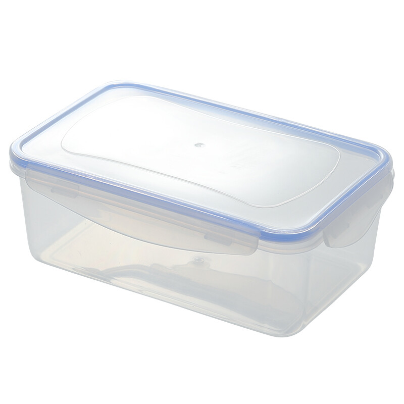 Jiaside household transparent plastic fresh-keeping bowl microwave lunch box lunch box refrigerator food box fruit storage box round large size 1000ml