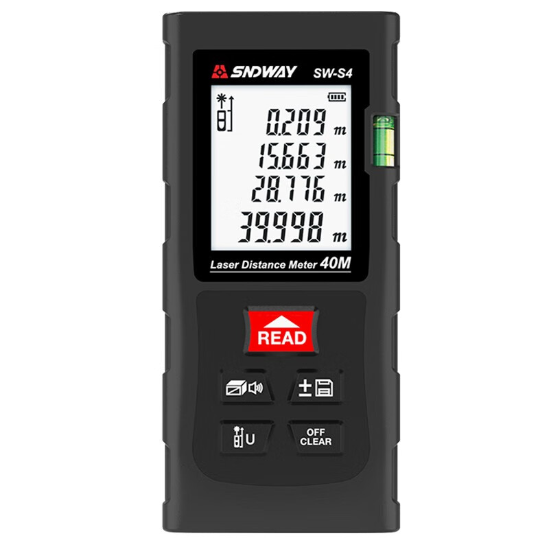 Shendawei distance meter millimeter-level high-precision laser ruler indoor distance measurement tool electronic ruler mini household room measuring instrument SW-S4 basic model 40 meters
