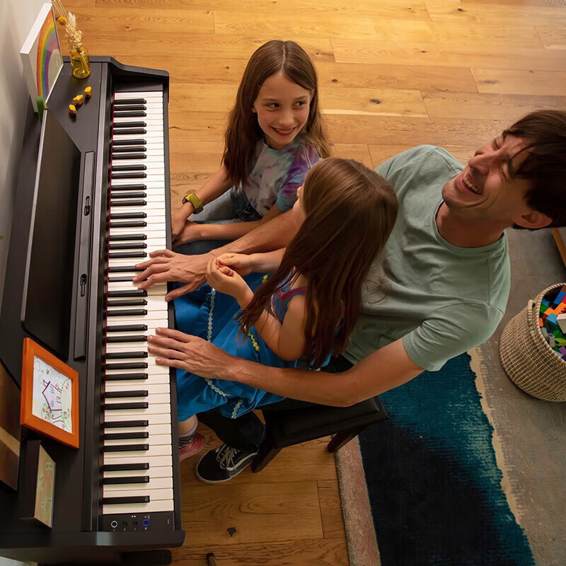 Roland (Roland) electric piano RP107/F107 Bluetooth smart teaching 88-key heavy hammer professional adult home upright digital piano RP107 black + Roland piano bench + Roland RH5 headphones