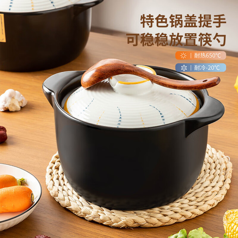 Yichen 5L household Japanese casserole for soup, medicine, porridge, rice, stew pot, health ceramic soup pot for open fire use