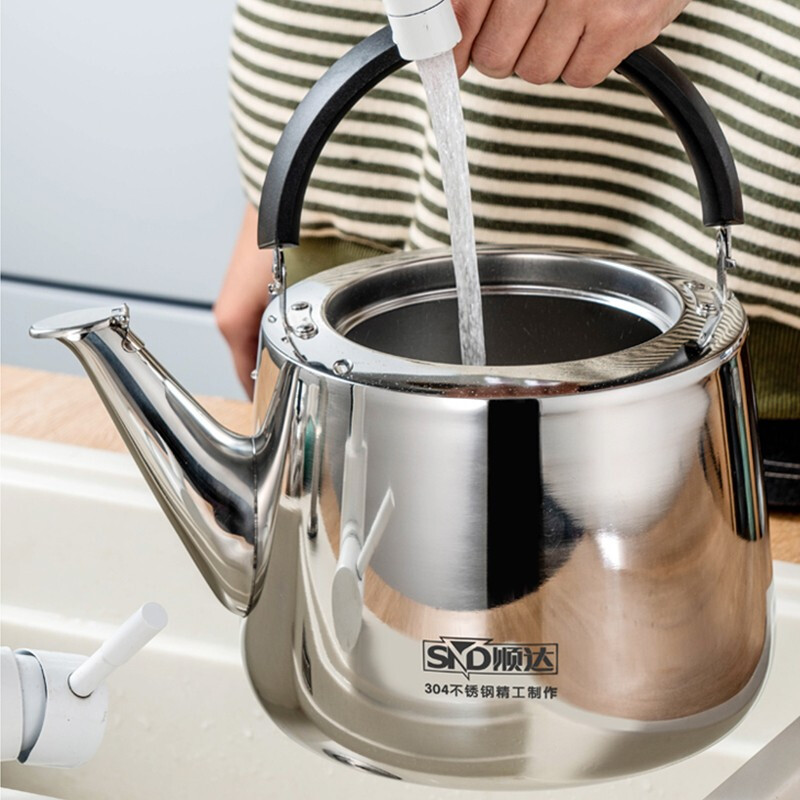 Shunda (SND) 304 stainless steel kettle kettle thickened straight piano kettle universal gas induction cooker SDD-7248 4L
