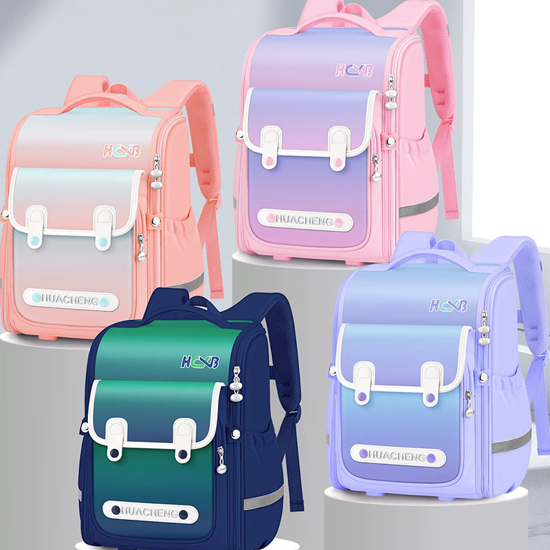 Chunlong (CHUNLONG) children's schoolbags, primary school girls, third to sixth grade, one and two burden reduction boys, waterproof backpack, lightweight, small pink HC368