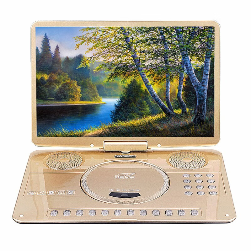 Xianke HD DVD player all-in-one student teaching material CD VCD player mobile DVD player home children small English EVD 19 British standard ultra-thin local gold standard + 64G selected audio and video U disk