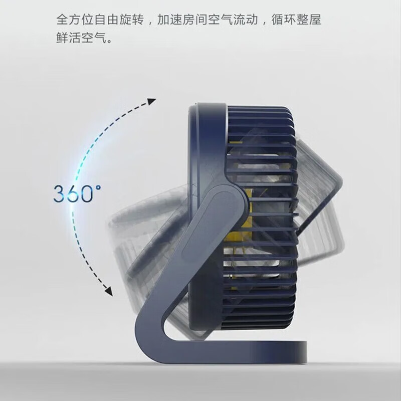 Zhongdeli Mini Electric Fan Desktop Mini USB Plug-in Model Student Dormitory Dormitory Office Bedroom Living Room Small Refrigeration Portable Desk Fan Creative Accessory One-speed Adjustment + USB Direct Plug Dark Blue 5 Inch