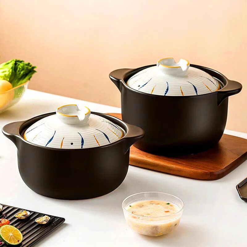 Yichen 5L household Japanese casserole for soup, medicine, porridge, rice, stew pot, health ceramic soup pot for open fire use