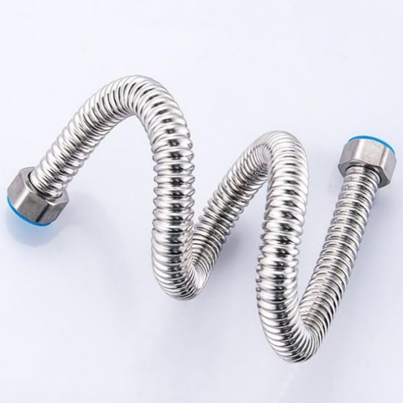 Deqi 304 stainless steel corrugated water inlet pipe, water heater hot and cold water pipe, explosion-proof and pressure-resistant corrugated water supply hose, Jingcang 4 minutes 30cm (304 corrugated pipe)