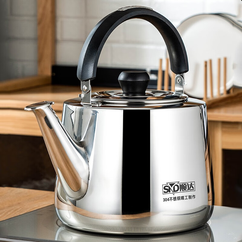 Shunda (SND) 304 stainless steel kettle kettle thickened straight piano kettle universal gas induction cooker SDD-7248 4L