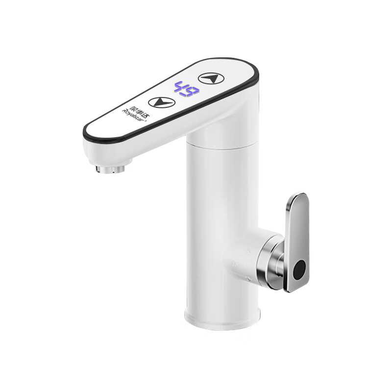 Royalstar electric hot faucet instant hot faucet smart bathroom kitchen bathroom digital display adjustable temperature faucet hot and cold dual-use white + frequency conversion constant temperature + leakage protection
