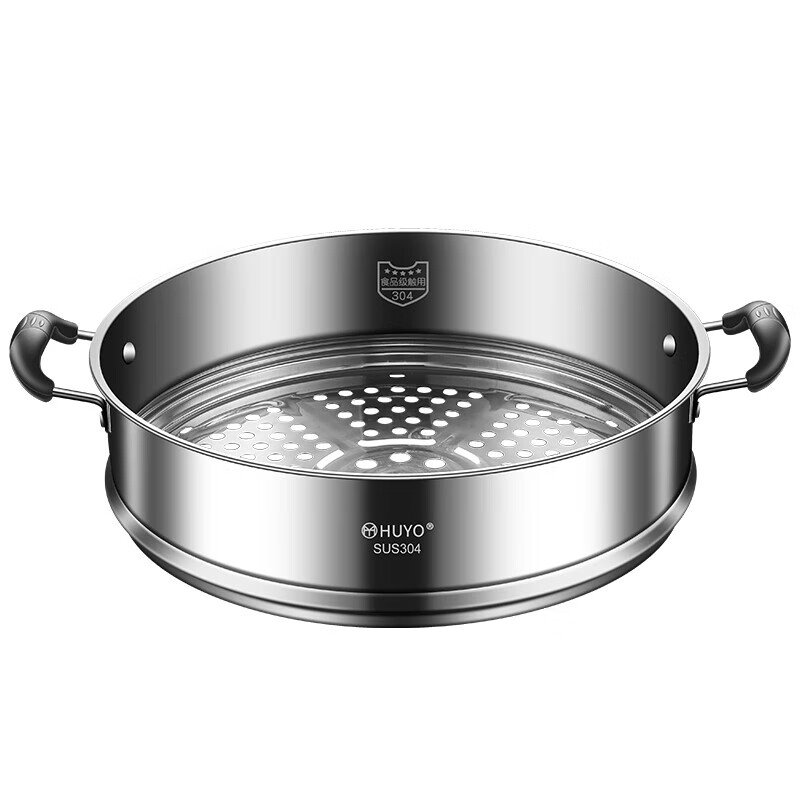 HUYO German 304 stainless steel steam grid household ear steamer rice cooker universal rack food grade wok thickened steamer steam grid suitable for pot inner diameter 25.6~26.5cm