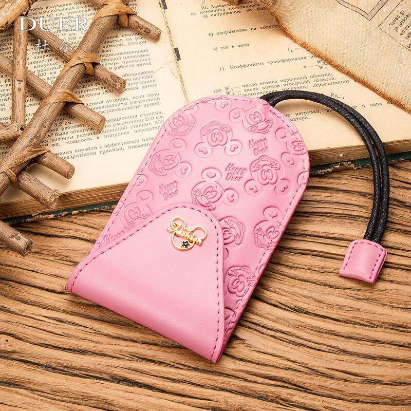 Dürr cowhide car key bag women's cowhide large capacity key bag simple remote control storage bag men's key buckle black