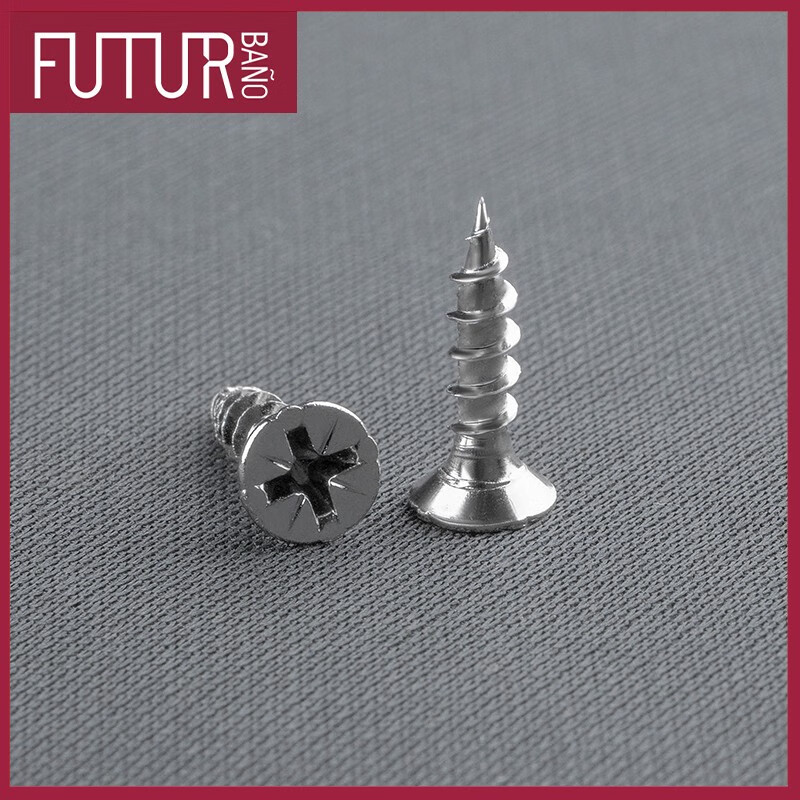 Feitong Bano regular screws 4x16 titanium silver self-tapping screws dovetail nails furniture custom wardrobe assembly hardware bag (100 pieces/bag)