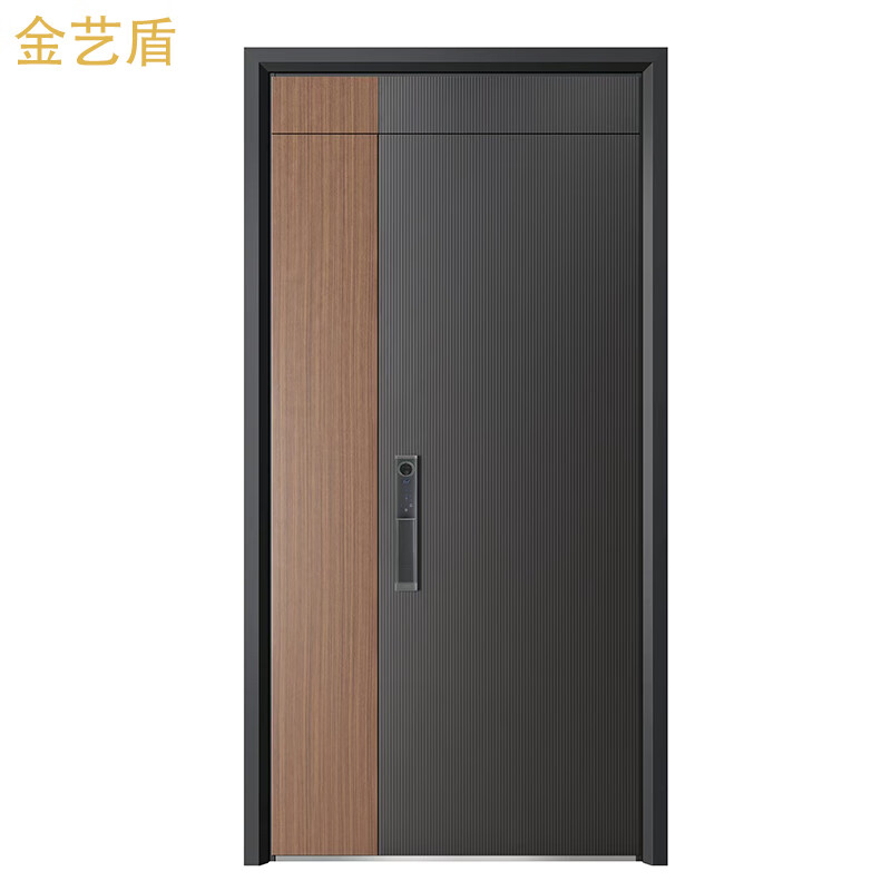 Jinyi Dun Door Industry (A06 Jinrui) Class A safety door carved aluminum plate wood grain color matching supports private customization A06 Jinrui single door