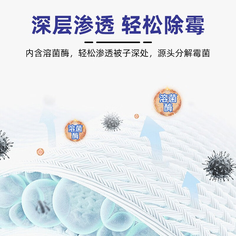 KONGXIAO White Quilt Mildew Remover Fabric Sofa Moldy Fabric Removes Mildew Spots and Mildew Stains Decomposes and Removes Mildew Spots with Cleaning Agent 1 Bottle/500ml