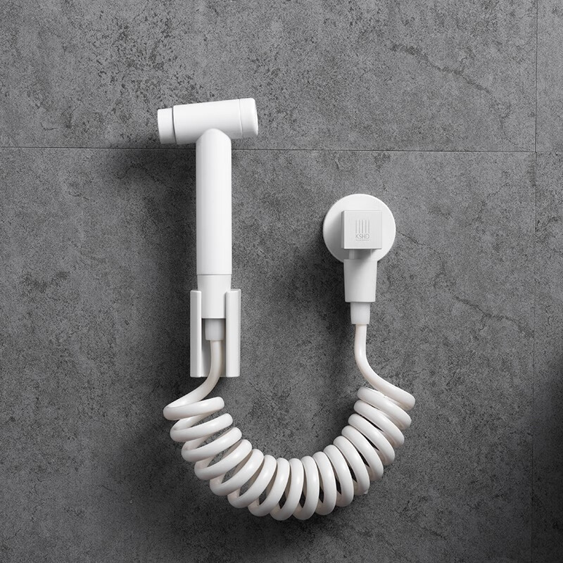 Durade (KSHD) German KSHD all-copper toilet spray gun companion bathroom flusher women's high-pressure water gun booster faucet nozzle gun gray (double outlet angle valve) spray gun set