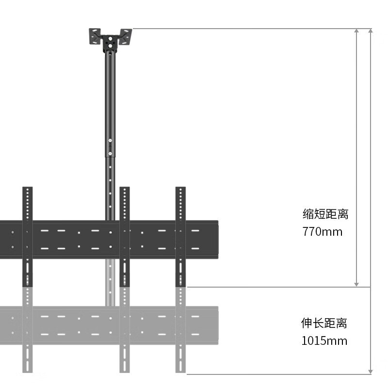 ProPre TV ceiling mount TV wall-mounted swivel bracket 360-degree rotating ceiling mount TV ceiling mount double-pole three-screen TV mount 40-45 inches