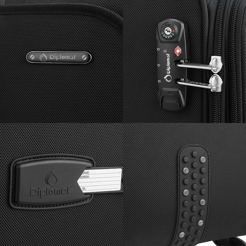 Diplomat diplomat DEF-1551G suitcase business universal wheel business aviation boarding suitcase black 16 inches