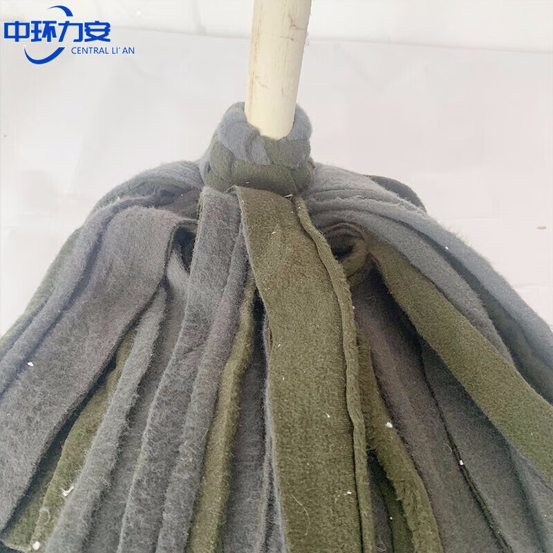 Wooden pole mop cotton thread twisted water mop towel cloth old-fashioned mop cleaning hotel property black and red mop small style
