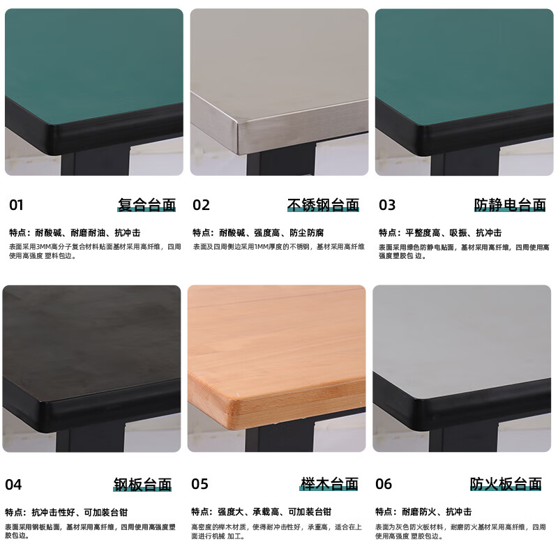 Corini heavy-duty workbench operation bench bench assembly line workshop packing bench workshop multi-functional maintenance bench workbench with cabinet JZKCW15075GB can be customized