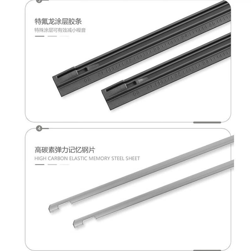 Blue is called Changan Yidong wiper with boned Yidong plus wiper blade strip original original factory Yidong xt wiper front and rear Yidong / Yidong xt2012-19 model 24-18 inches