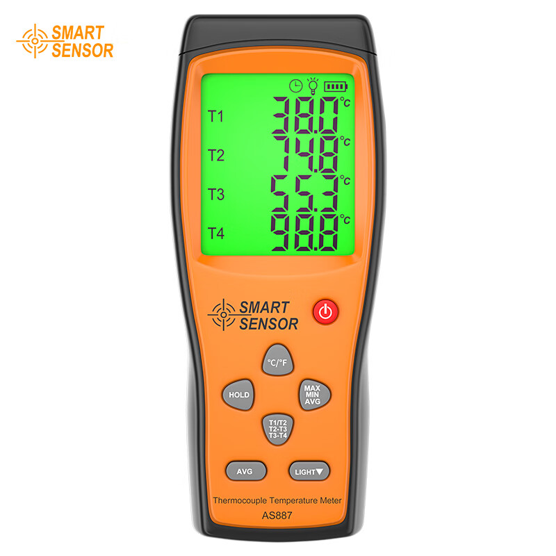 Xima AS887 four-channel thermocouple thermometer K-type thermocouple probe thermometer high-precision thermometer
