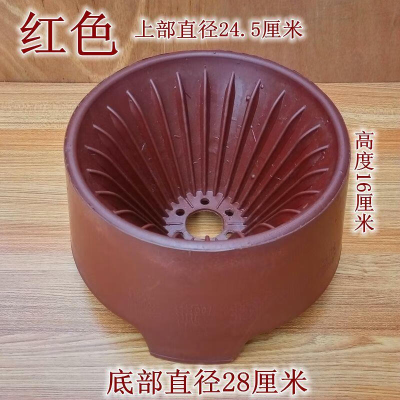 Old-fashioned thickened washing mop, water squeezer, hand pressure cleaning mop, water squeezer, bucket, floor mop, wringer, pressure drying bucket, red, thicker version