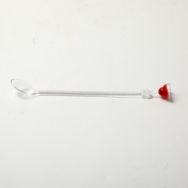 Yibo Disposable Fruit Fork Colorful Thick Straw Art Stirrer Milk Tea Shop Supplies Acrylic Spoon (1 Pack/10)