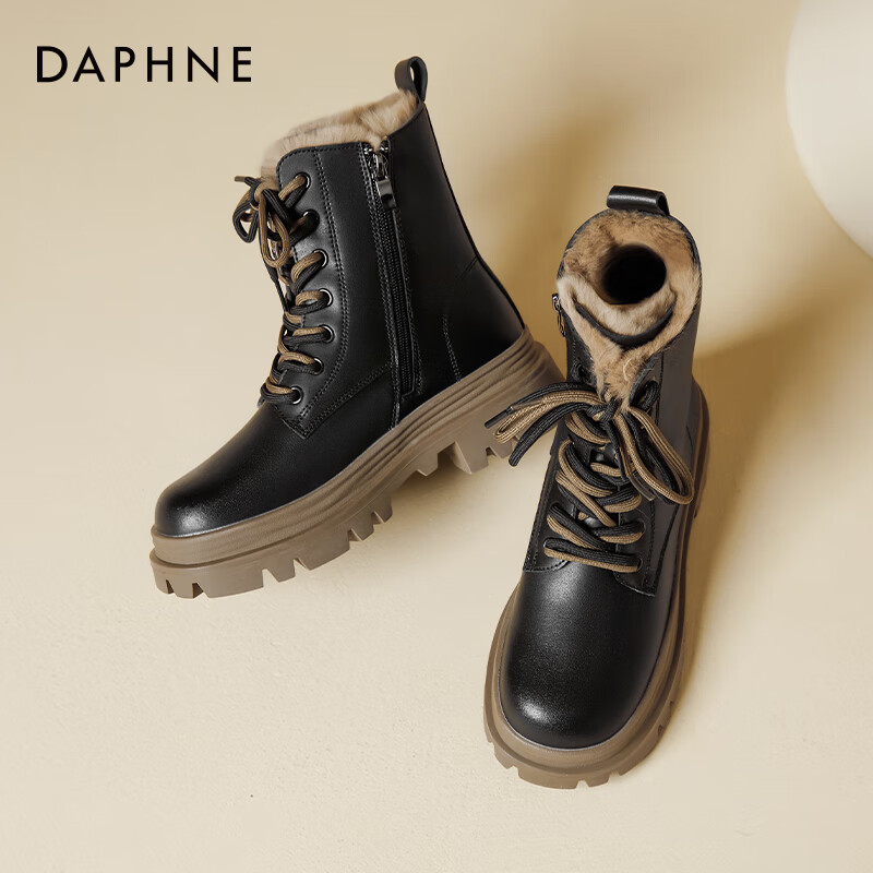Daphne snow boots women's 2025 new Northeast plus velvet thickened Martin boots warm cotton shoes women's outer wear winter women's shoes