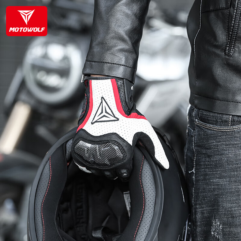 MOTOWOLF motorcycle summer riding gloves, all-season anti-fall motorcycle breathable men's carbon fiber protective motorcycle equipment for women