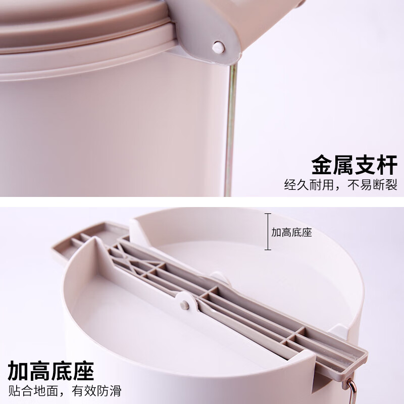 CHAHUA Camellia Foot Trash Can 6L with Cover Home Kitchen Office Plastic Cleaning Round Living Room Cleaning Bucket