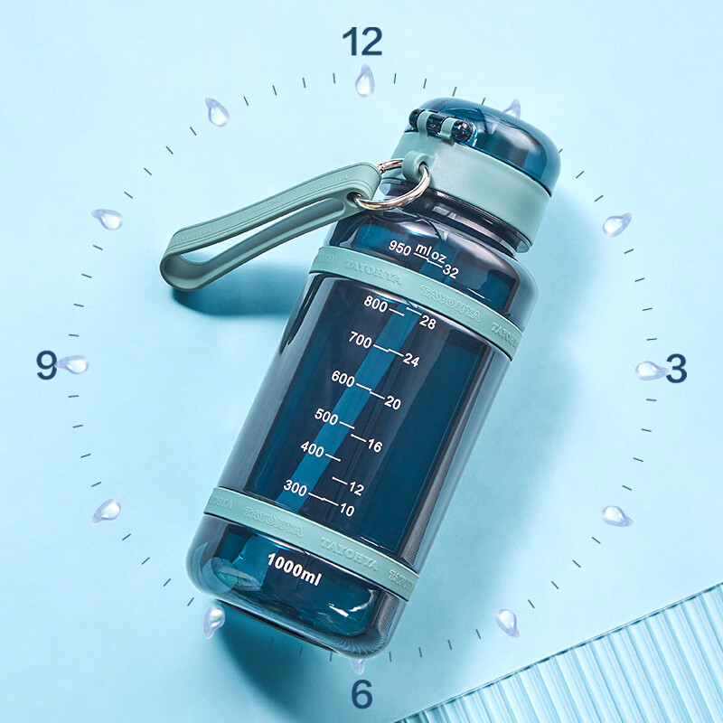 Diverse House (TAYOHYA) Kettle Men's and Women's Ton Bucket Ton Kettle Carry Bottle Summer Sports Fitness Large Water Cup High Temperature Resistant Space Cup Dayton Cup Sports Ton Kettle 1L-Olive Green 1000ml