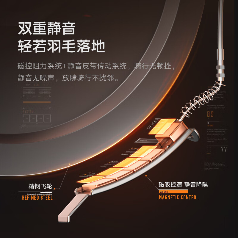 Zhuopai spinning bicycle, home weight loss exercise, magnetic control fitness equipment, silent indoor pedal bicycle, Yabai-intelligent magnetic control silent flagship model. Newly upgraded black technology, stepless charging