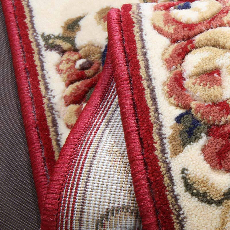 Liyang Carpet Bedroom Living Room Bay Window Mat Foyer Carpet Entrance Door Carpet Rectangular Bedside Carpet Corridor Strip Carpet LY-08R Wine Red 1mx1.5m