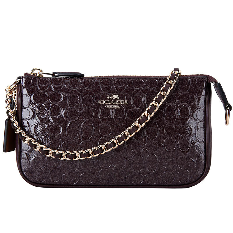 Coach Luxury Lady S Wine Red Patent Leather Handbag Wrist Bag Coach Luxury Lady S Wine Red Patent Leather Handbag Wrist Bag F11940 Iml7c