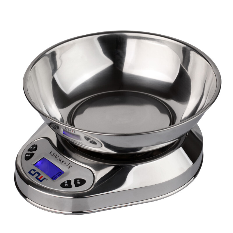 CNW stainless steel kitchen scale baking scale kitchen electronic scale household food scale 5KG 5kg battery model