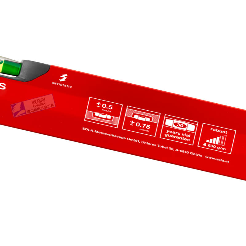 SOLa imported advanced level Austrian red thickened aluminum alloy shell non-breaking bubble tube luminous bubble measurement BIGX3 bubble 120cm (48)