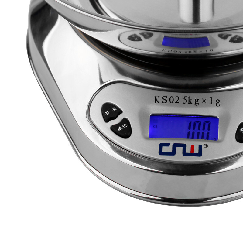 CNW stainless steel kitchen scale baking scale kitchen electronic scale household food scale 5KG 5kg battery model