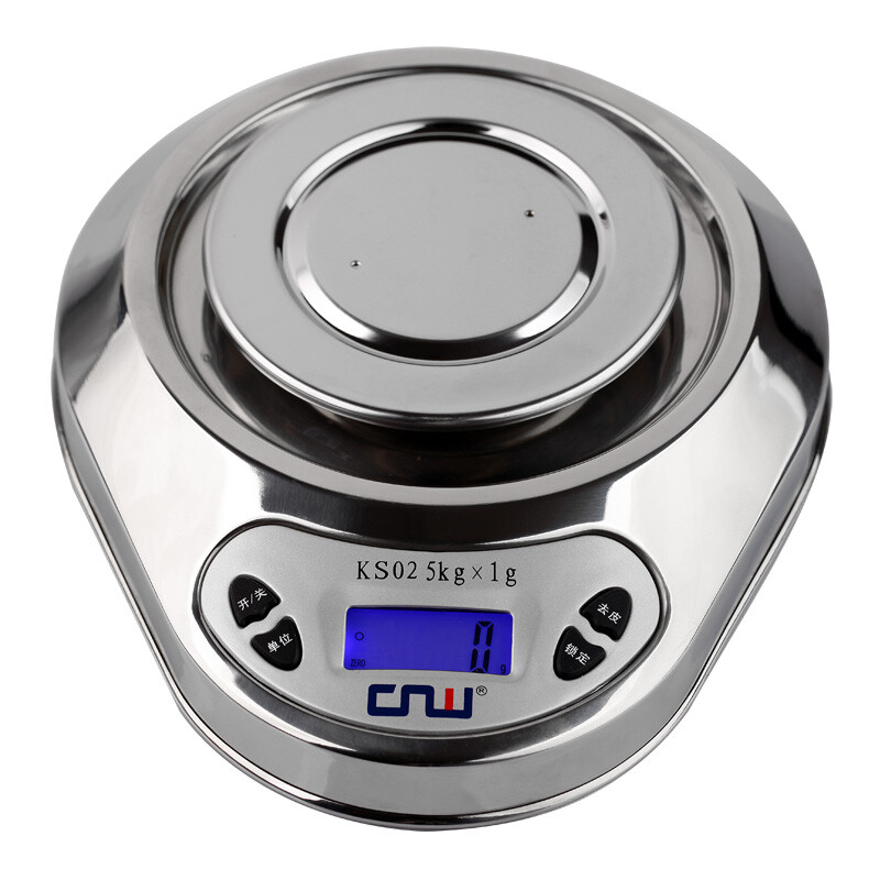 CNW stainless steel kitchen scale baking scale kitchen electronic scale household food scale 5KG 5kg battery model