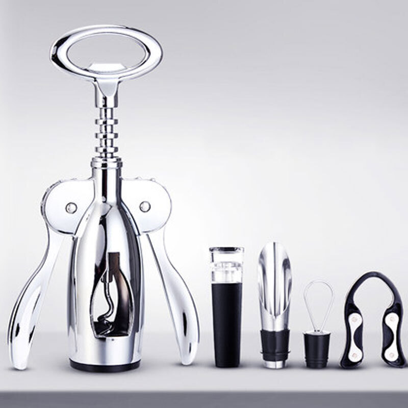 Guanlinle New Home Red Wine Bottle Opener Multifunctional Wine Opener Red Wine Opener Manual Wine Opener Cover (Thickened Type) + Vacuum Stopper)