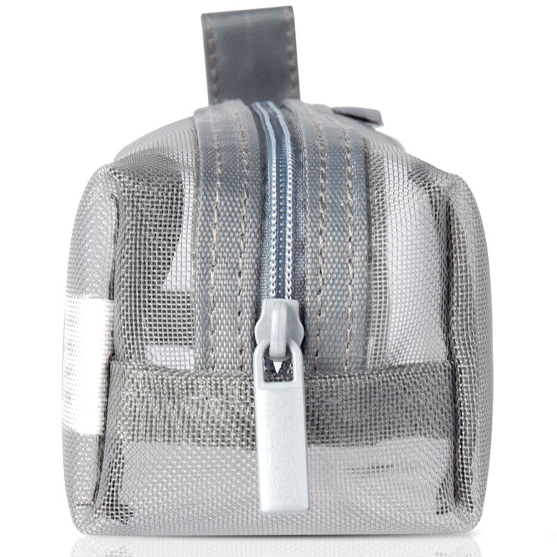 Deli transparent mesh pencil bag can be used for exams/examinations. Nylon square large-capacity portable pencil storage bag. Suitable for high school entrance examination and postgraduate entrance examination. Stylish gray school stationery gift