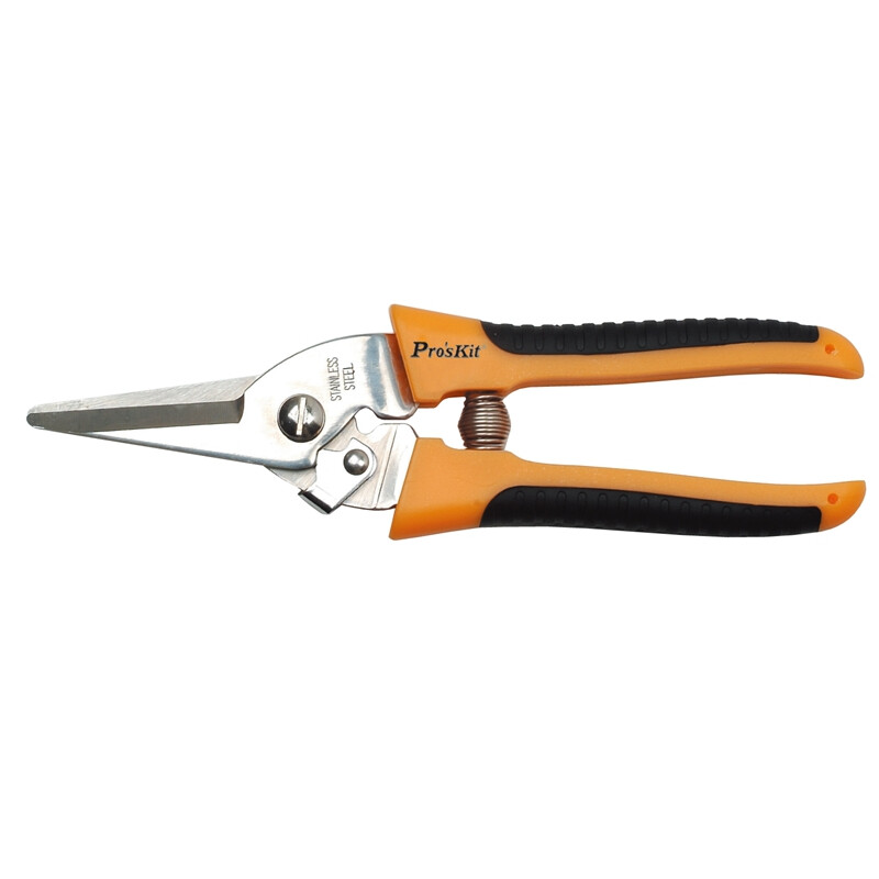 Baogong (Pro sKit) two-color stainless steel quick-cut industrial scissors sharp gardening/tailoring/thin aluminum plate (200mm) 8PK-SR007