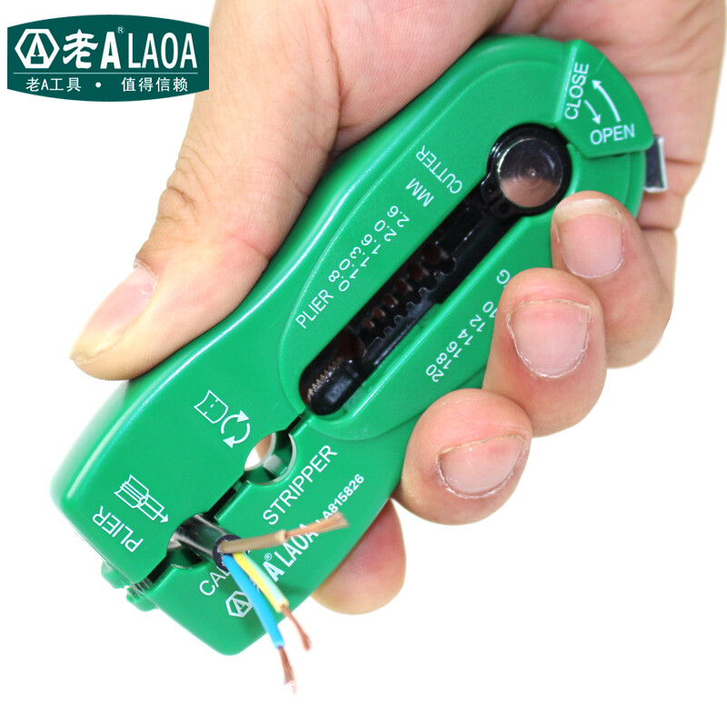 LAOA Electrician Wire Stripper China Taiwan Manual Wire Stripper Multifunctional Palm Wire Stripper Mini Stripper LA815826 Wire Stripper 0.8-2.6mm